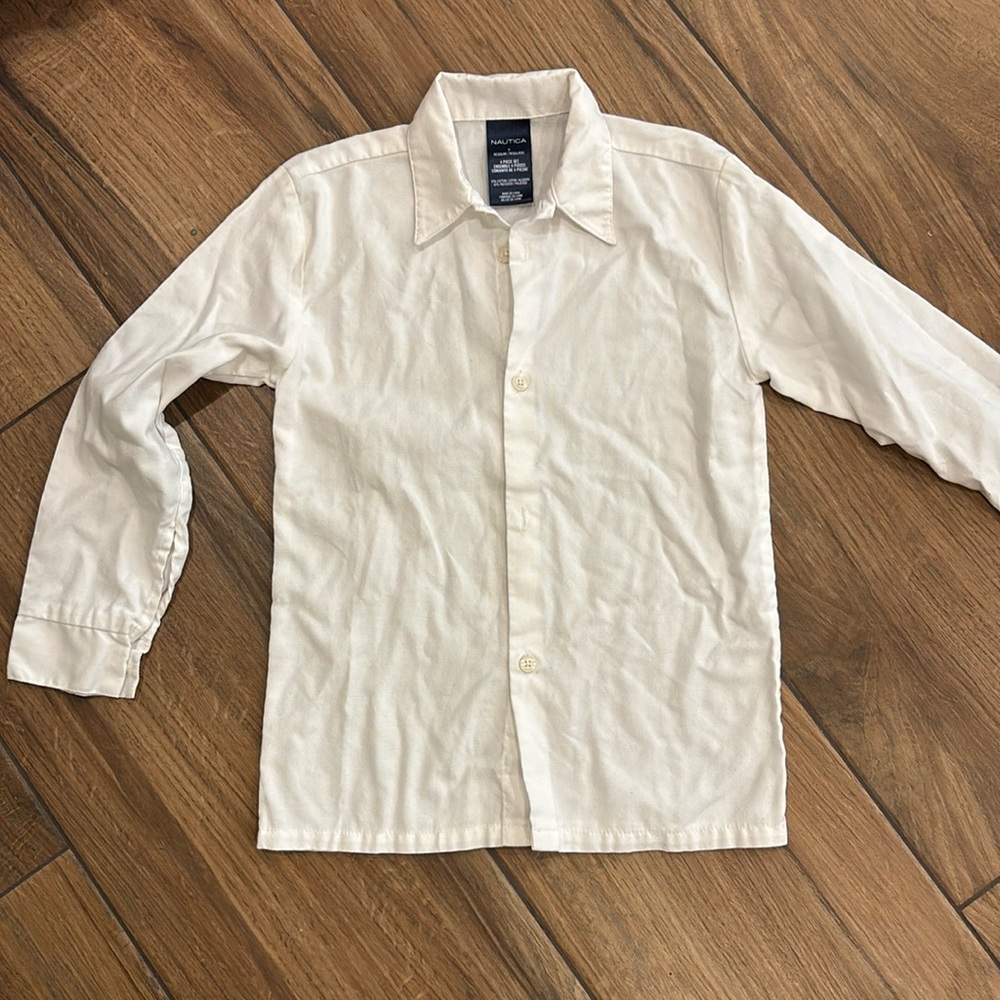 Nautica boys white dress shirt